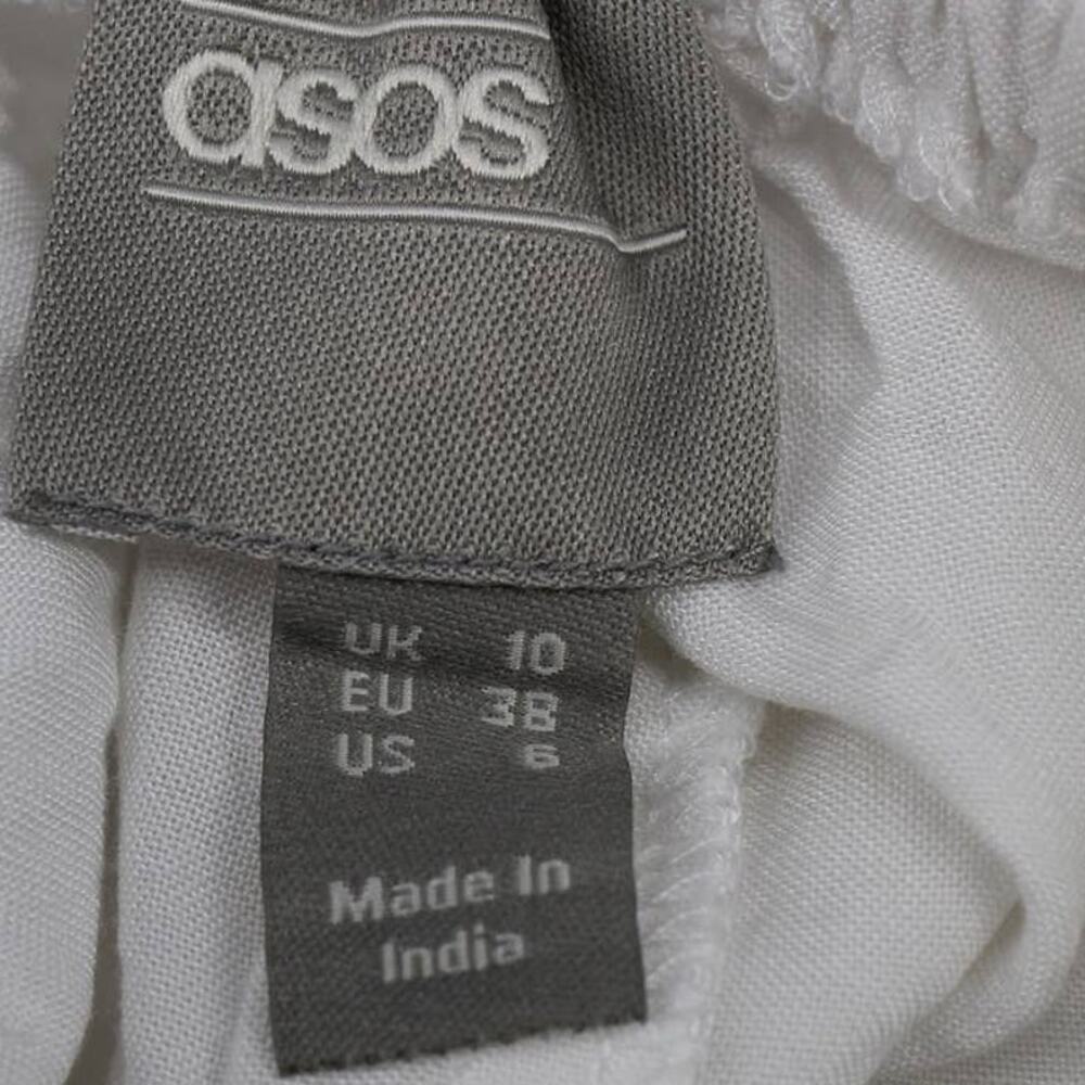 Asos  open tie back tank top mini dress‎ womens 6 angelcore romantic coastal - Picture 2 of 6